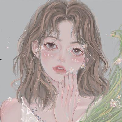 吃瓜女头手绘,夏日炎炎,一图尽展清凉趣味