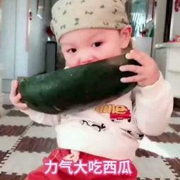 小孩吃瓜的视频